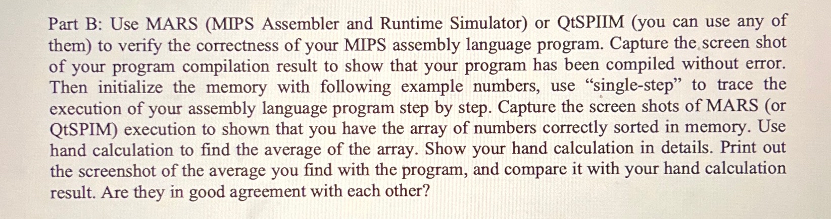 Solved Hi I need help with the assembly program Part B: Use | Chegg.com