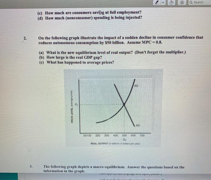 Solved 2. On the following graph illustrate the impact of a | Chegg.com