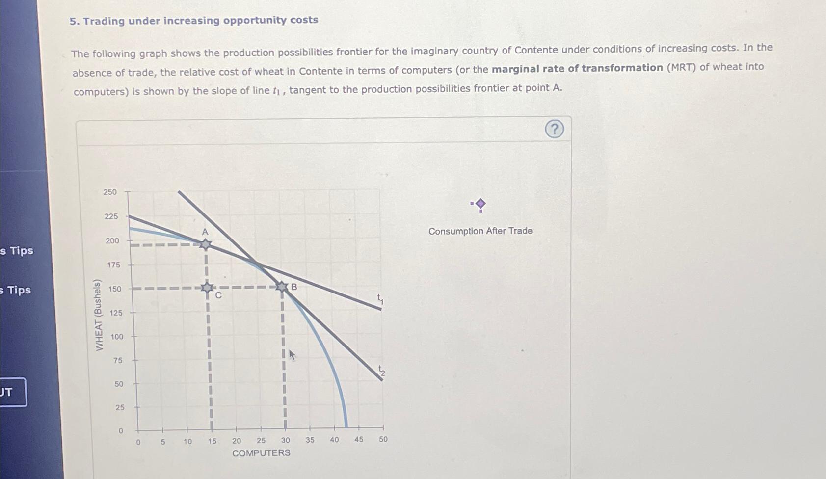 Solved Trading under increasing opportunity costsThe | Chegg.com