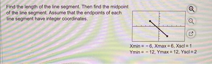 find the length and midpoint of a line segment