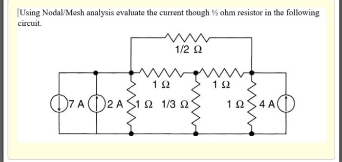 Solved Using Nodal/Mesh Analysis Evaluate The Current Though | Chegg.com