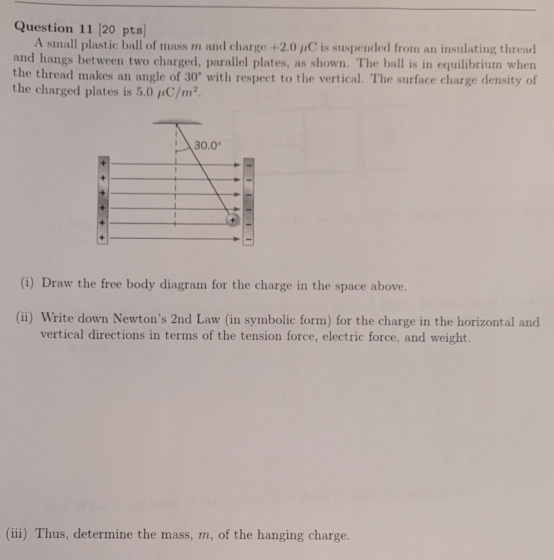 Solved Question 11 [20 ﻿pts]A small plastic ball of mass m