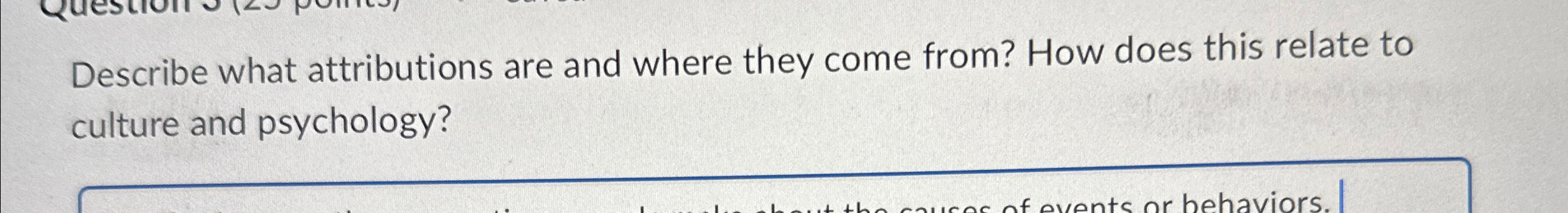 Solved Describe what attributions are and where they come | Chegg.com