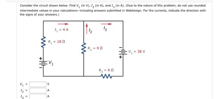 Solved Consider the circuit shown below. Find V1 (in V ), I2 | Chegg.com