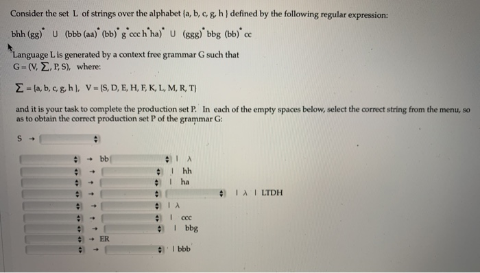 Options To Dropdown B cc D Db E Er F F Chegg Com