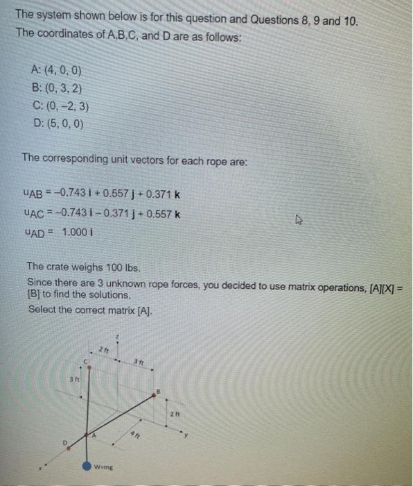 Solved The system shown below is for this question and | Chegg.com