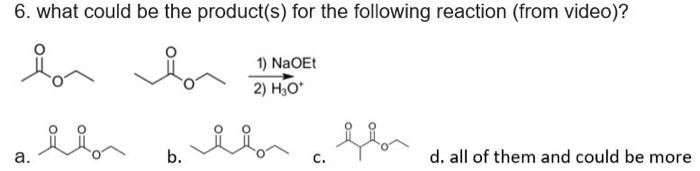 Solved 4. What Is The Product For The Reaction? A. B. C. | Chegg.com