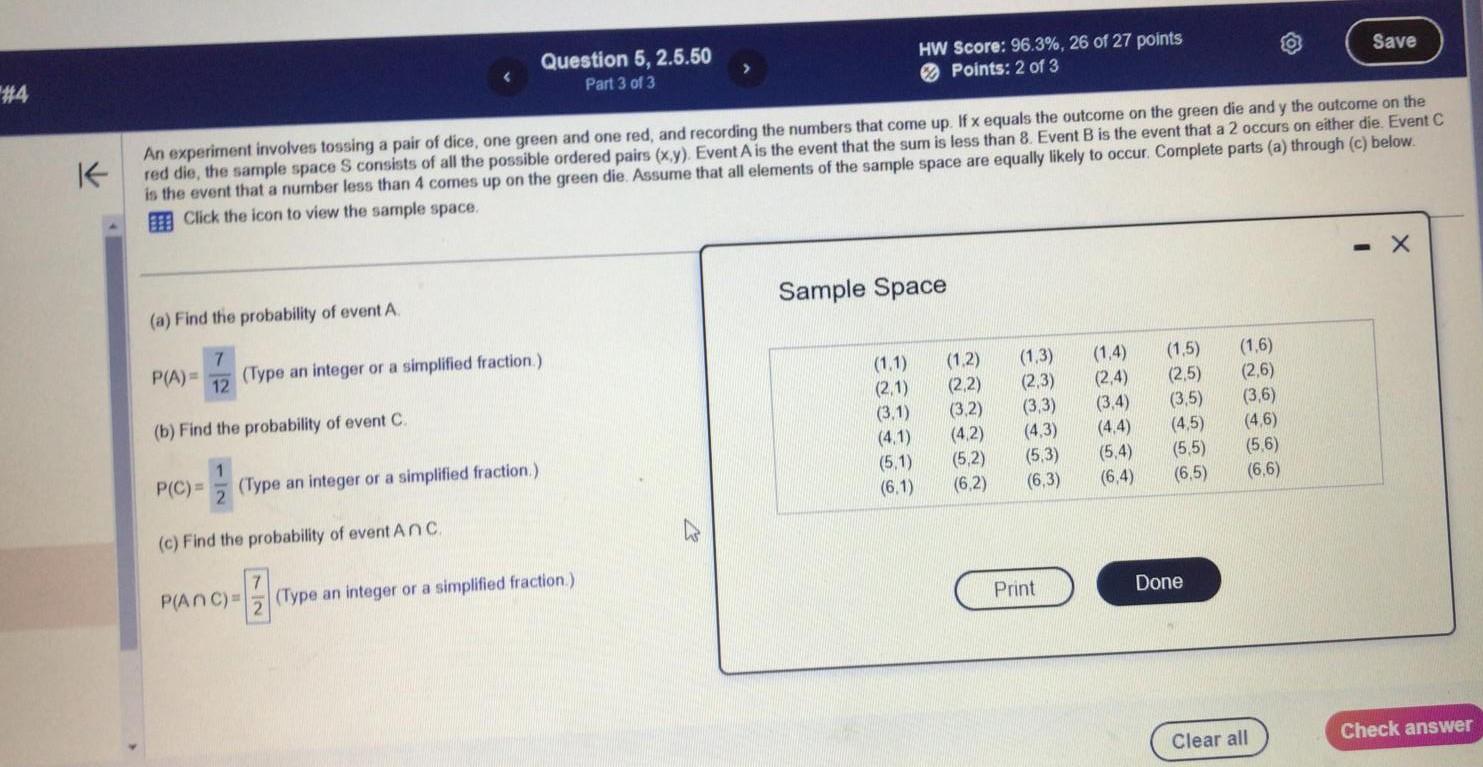 Solved An Experiment Involves Tossing A Pair Of Dice, One | Chegg.com