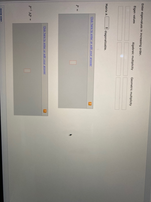 Solved Find the geometric and algebraic multiplicity of each | Chegg.com