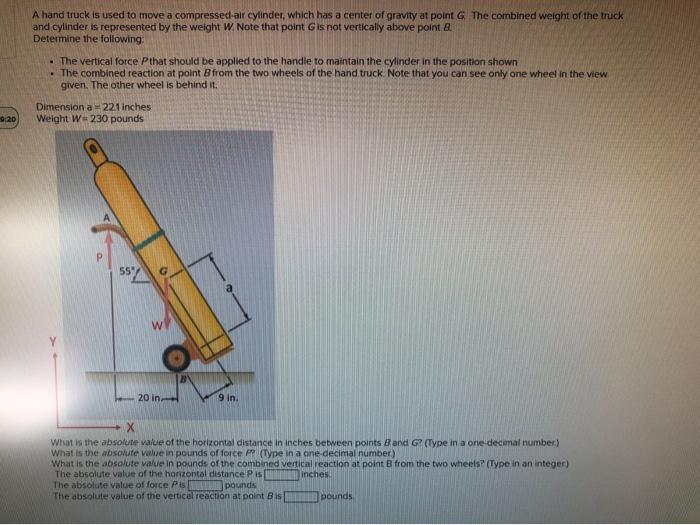 Solved A hand truck is used to move a compressed air