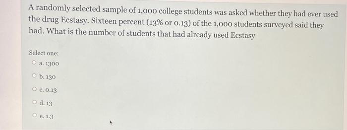 solved-a-randomly-selected-sample-of-1-000-college-students-chegg