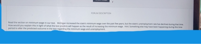 Solved Michigan increased the state’s minimum wage over the | Chegg.com