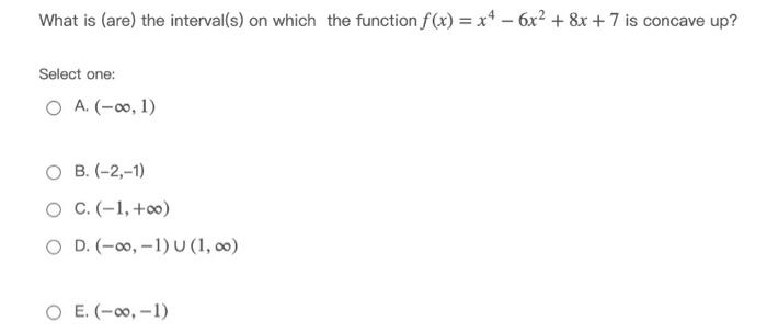 What Is Are The Interval S On Which The Function Chegg Com