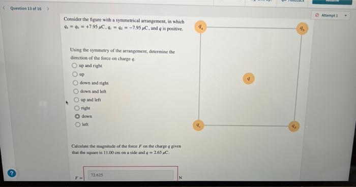 Solved Calculate the magnitude of the force F on the charge | Chegg.com