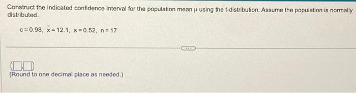 Solved Section 6.2 Confidence and Imtervals for the Mean ( | Chegg.com