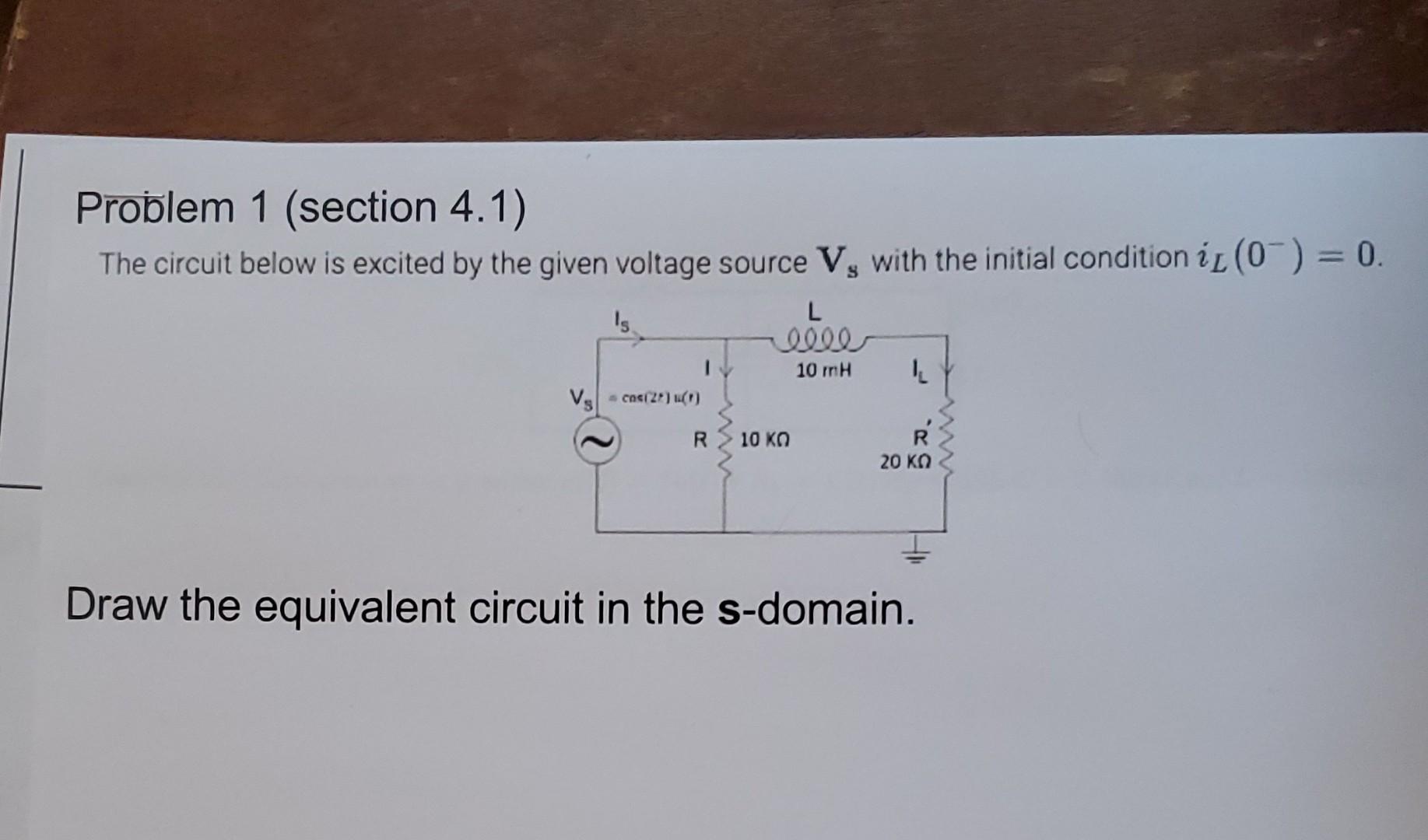 Solved The circuit below is excited by the given voltage | Chegg.com