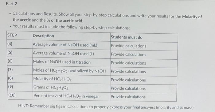 Solved i need the calculations step by step of how the | Chegg.com