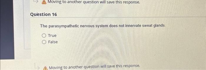 Solved The Parasympathetic Nervous System Does Not Innervate | Chegg.com