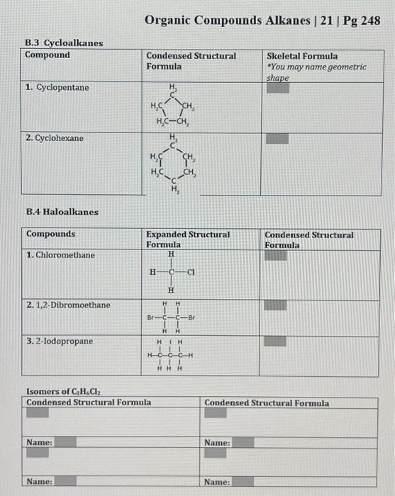 Solved organic compounds alkanes 21 pg 248 b 4 chegg