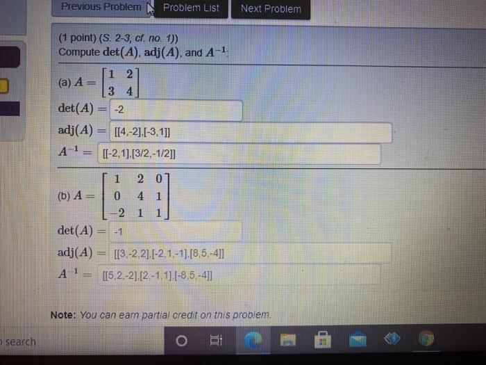 Solved Previous Problem Problem List Next Problem (1 point) | Chegg.com
