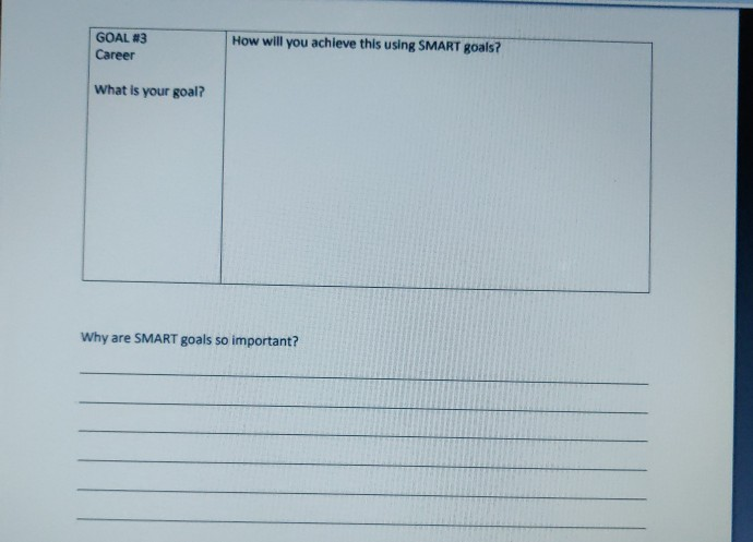 Solved GOAL 1 Personal How Will You Achieve This Using Chegg