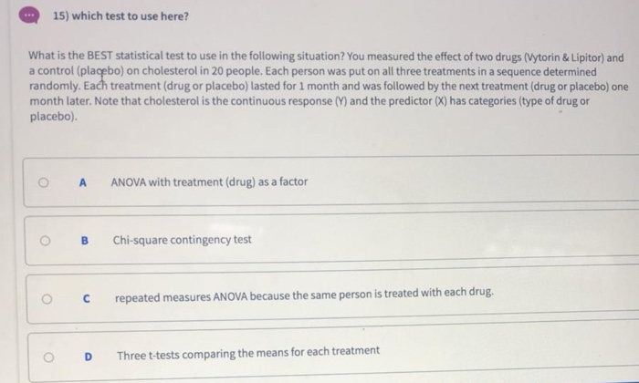 Solved If you were conducting an experiment comparing the | Chegg.com