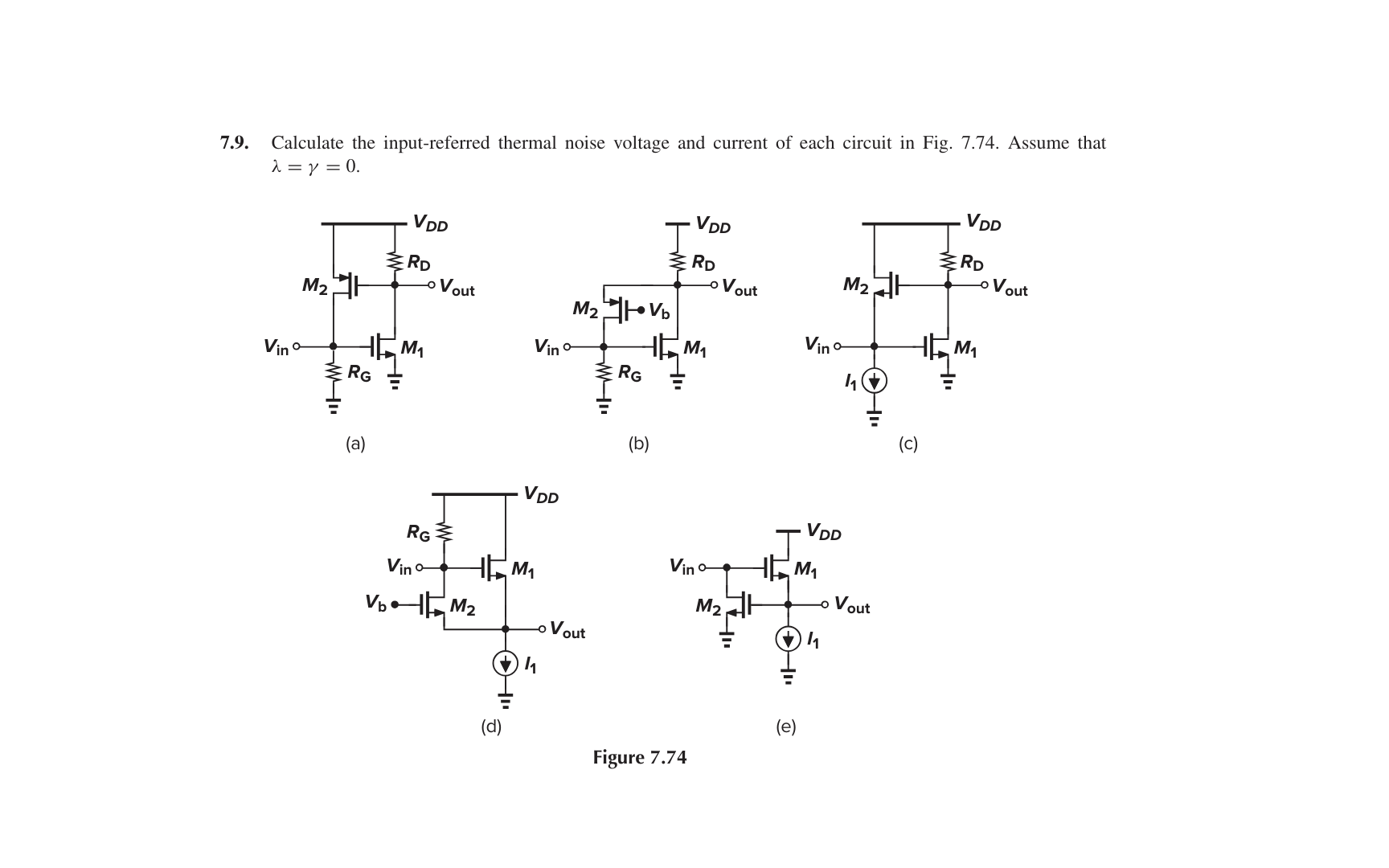 7.9. ﻿Calculate the input-referred thermal noise | Chegg.com