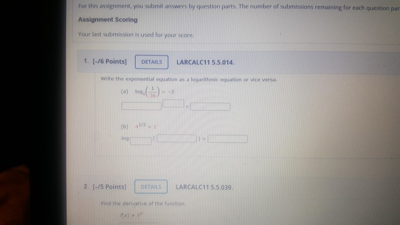 Solved For this assignment, you submit answers by question | Chegg.com