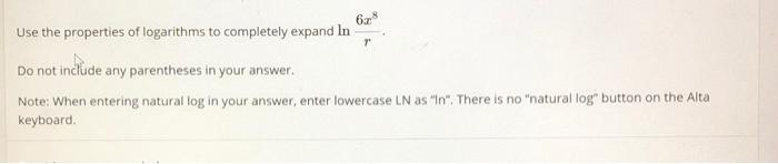 solved-6-use-the-properties-of-logarithms-to-completely-chegg