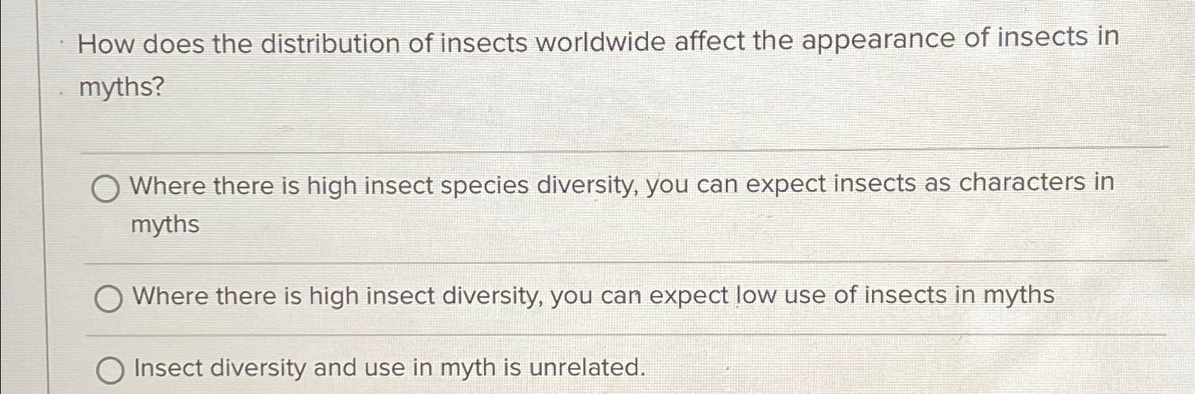 Solved How does the distribution of insects worldwide affect | Chegg.com