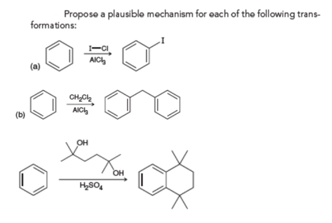 Solved Propose a plausible mechanism for each of the | Chegg.com