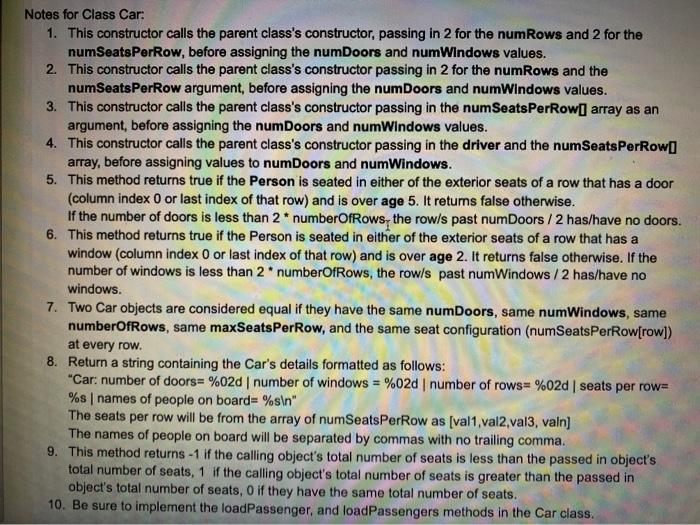 Solved Q1 e) ( 12 pts ) Create the following class Car + + + | Chegg.com