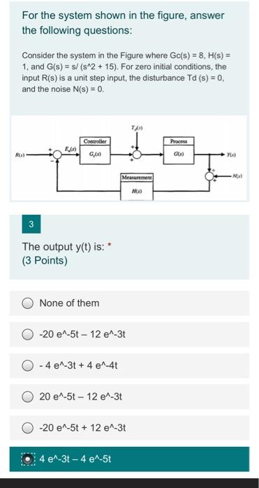 Solved For the system shown in the figure, answer the | Chegg.com