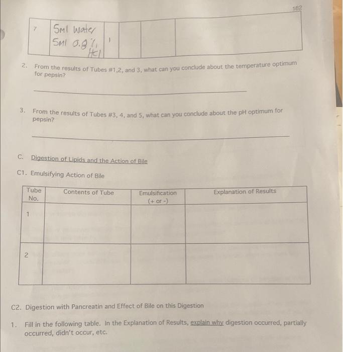 Solved Physiology 1 1. 5 A. Starch Digestion What is the pH | Chegg.com