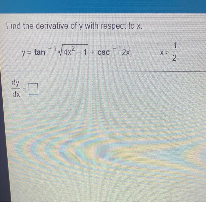 Solved Find The Derivative Of Y With Respect To X Y Tan Chegg Com