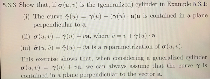 Solved 5 3 3 Show That If O U V Is The Generalized C Chegg Com