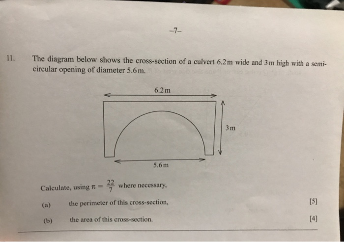 Solved -- 11. The diagram below shows the cross-section of a | Chegg.com