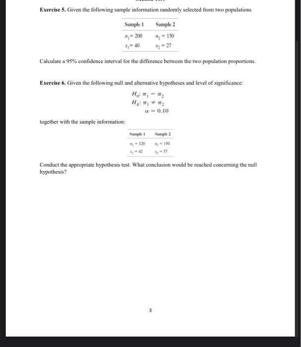 null and alternative hypothesis exercise