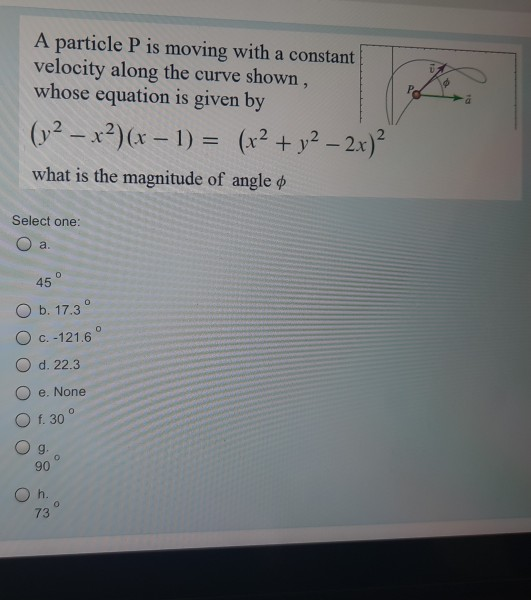 Solved A particle P is moving with a constant velocity along | Chegg.com