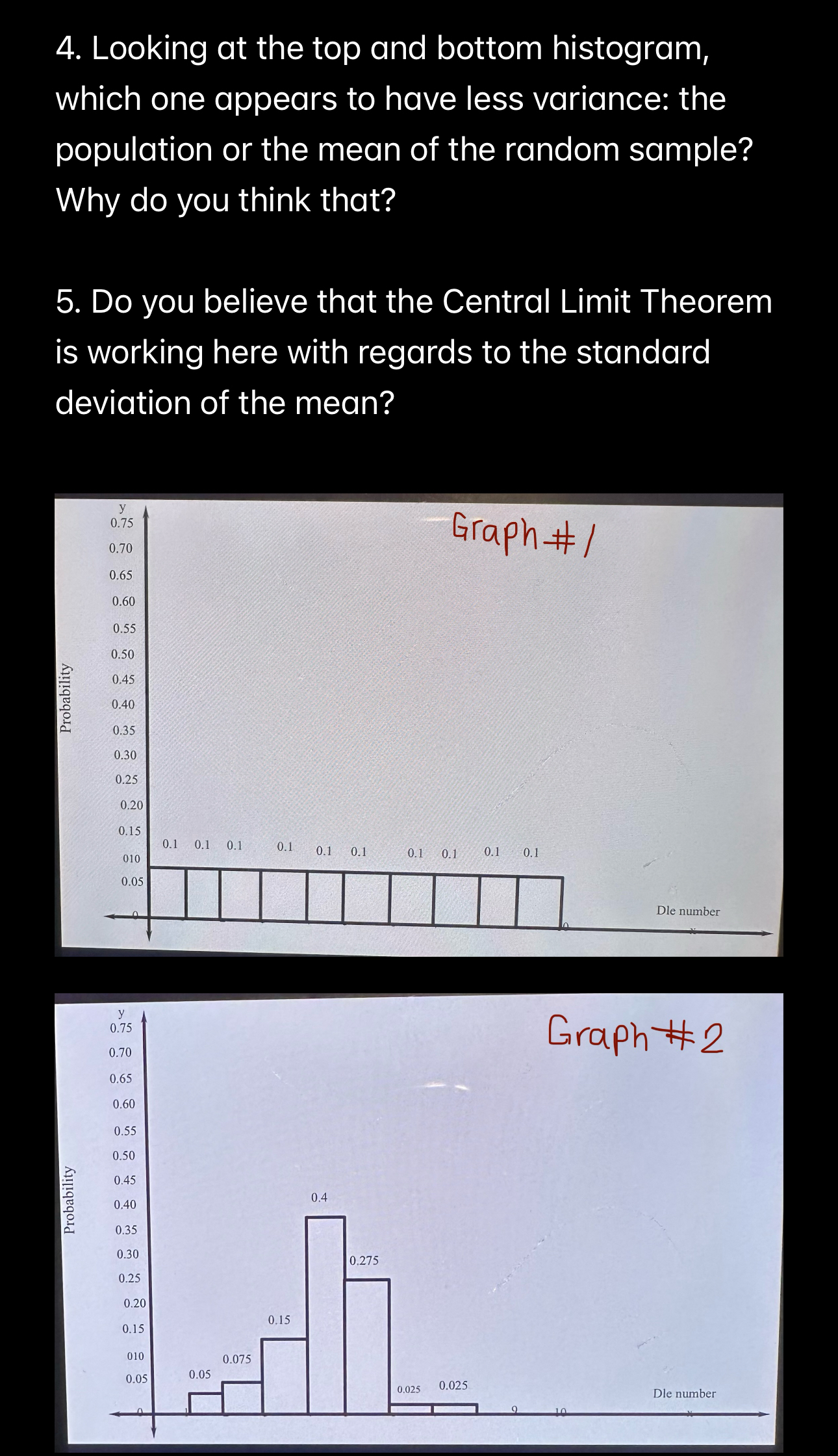 Looking at the top and bottom histogram, which one | Chegg.com