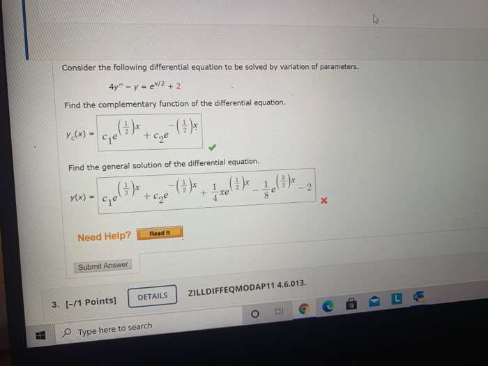 Solved differential equations question; i have the first | Chegg.com