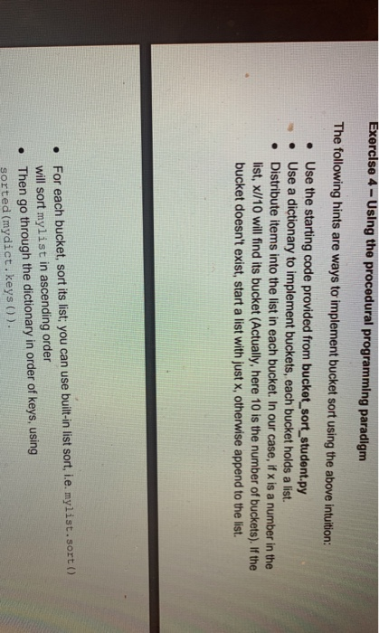 Solved Exercise 4 -Using the procedural programming paradigm | Chegg.com