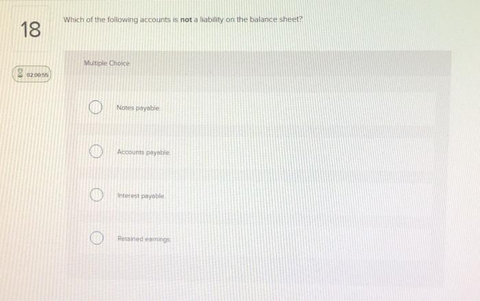 Solved Which Of The Following Accounts Is Not A Liability On | Chegg.com