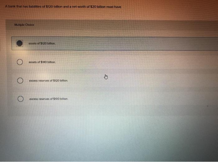 solved-a-bank-that-has-liabilities-of-120-billion-and-a-net-chegg