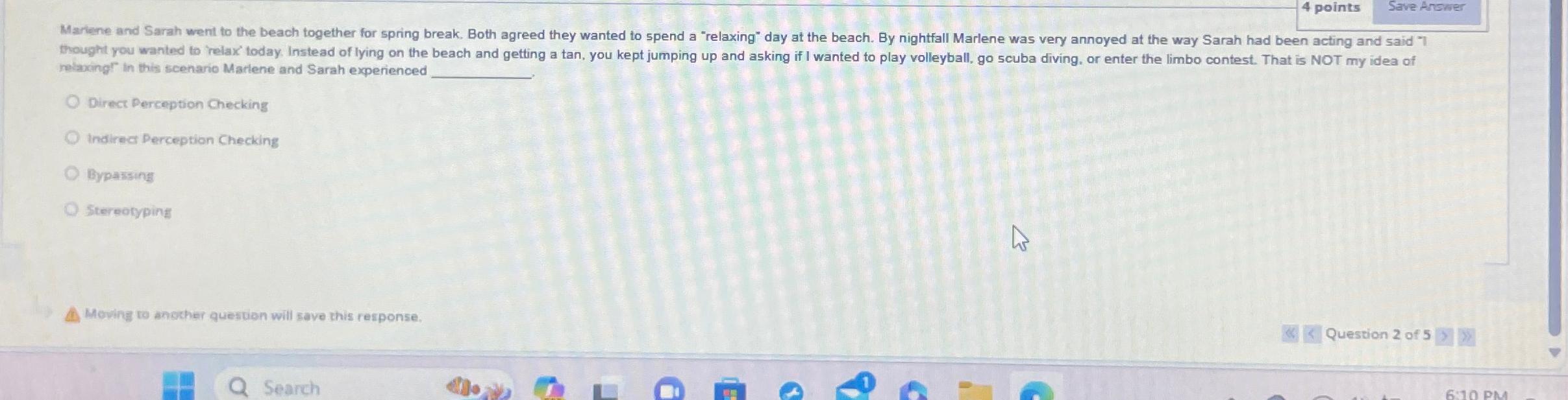 Solved 4 ﻿pointsrelaxingr in this scenario Marlene and Sarah | Chegg.com