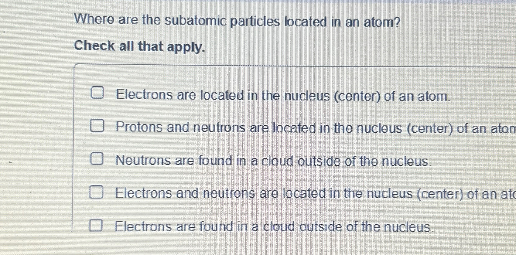 located in the nucleus of an atom particles