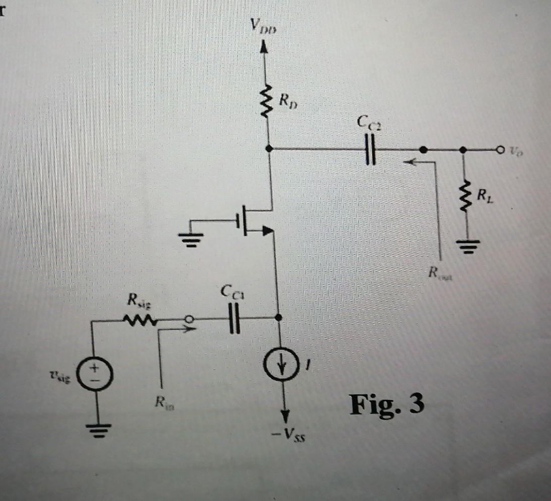 Solved 3. 14 points Shown in Fig. 3 is an amplifier circuit | Chegg.com