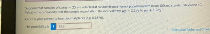 Solved Suppose that samples of size n = 25 are selected at | Chegg.com