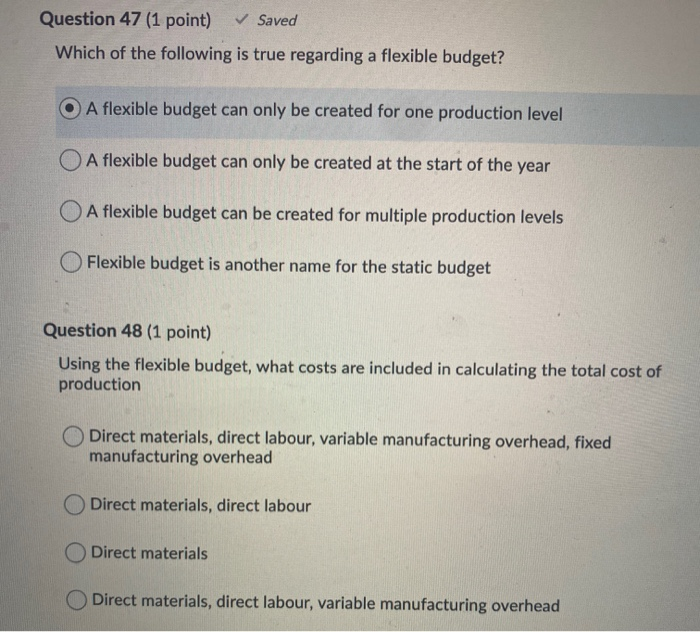 Which Of The Following Is Not True Of A Budget Solved Question 47 (1 point) Saved Which of the following | Chegg.com