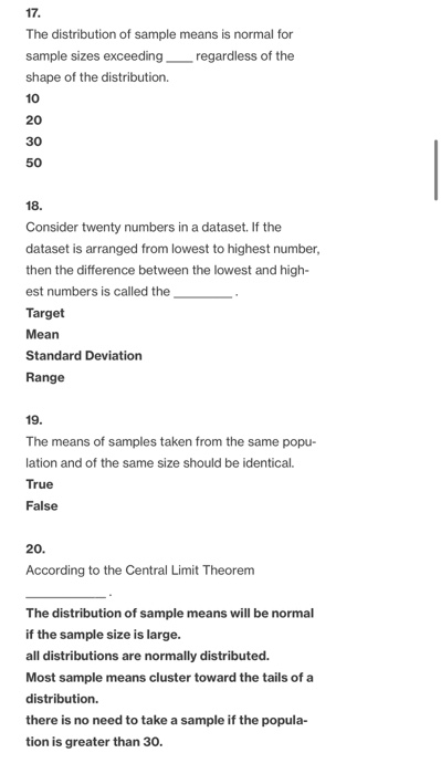 solved-17-the-distribution-of-sample-means-is-normal-for-chegg